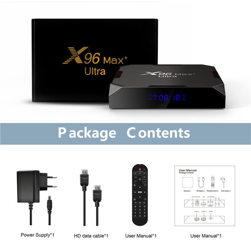 X96 Max Plus Ultra TV Box Android 11 Amlogic S905X4 4GB 32GB